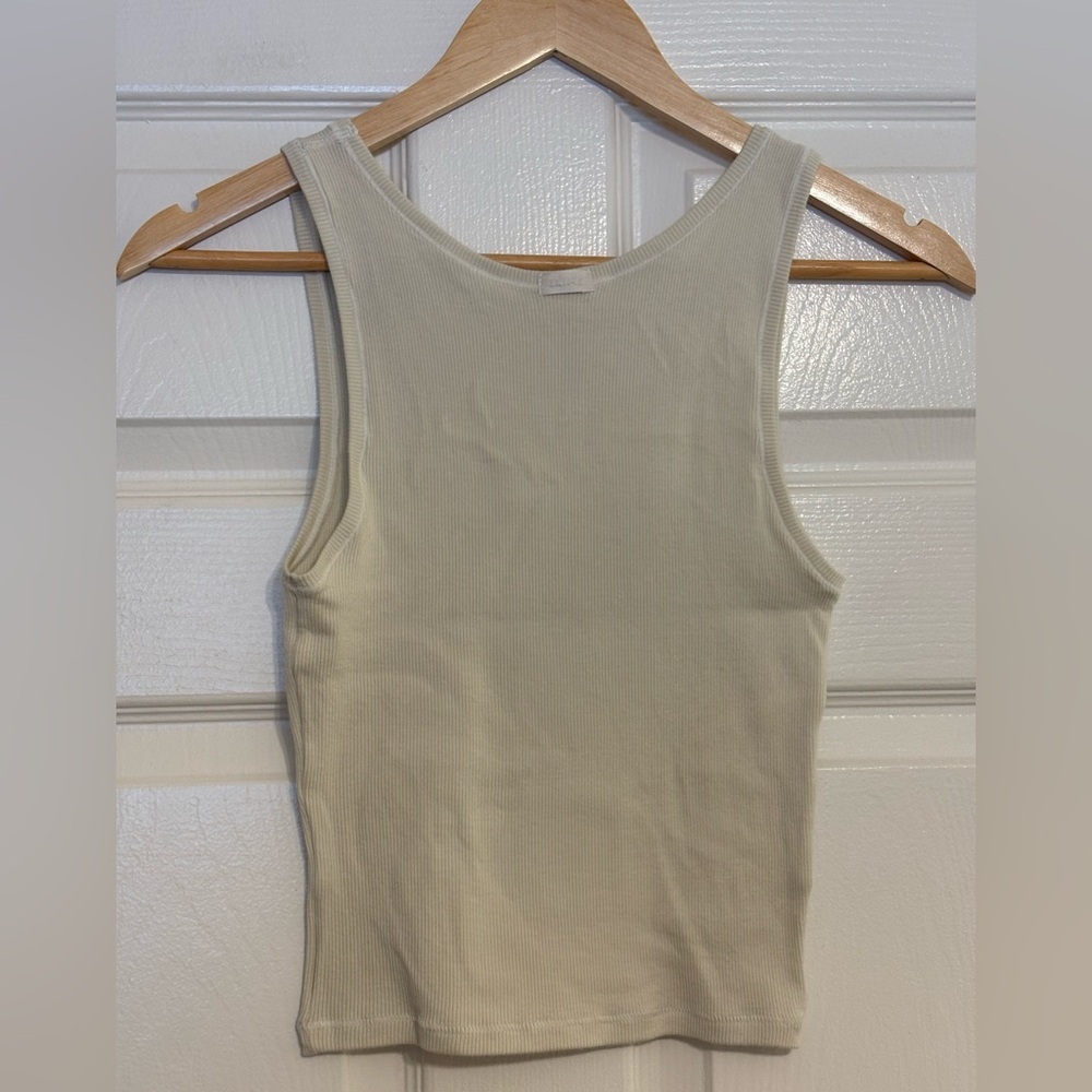 Skims Cotton Ribbed Tank Light Cream Large - Picture 12 of 12